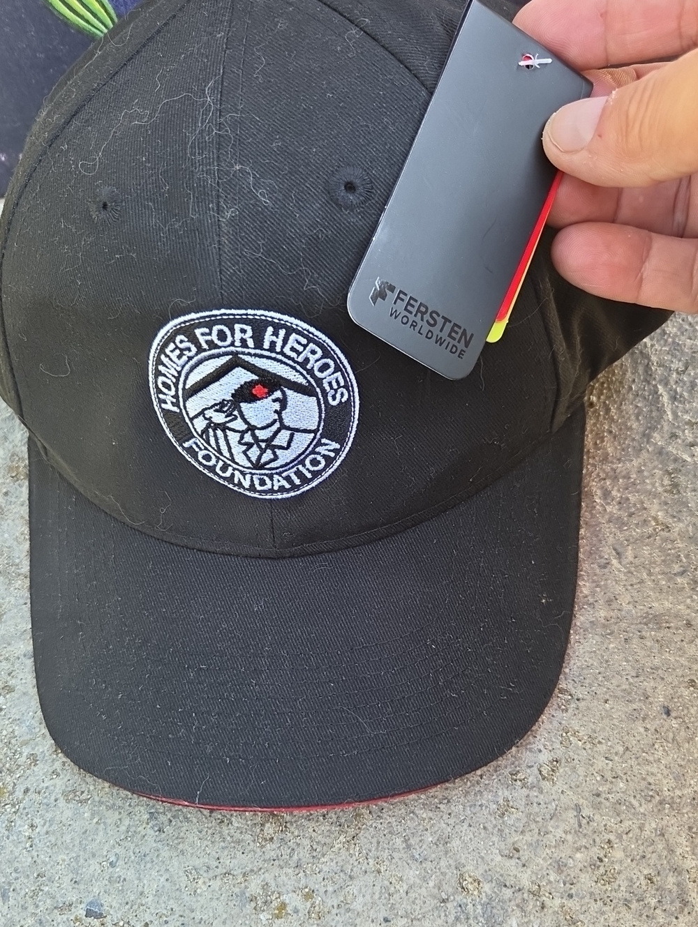 Homes For Heroes Foundation Black Baseball Cap -NEW WITH TAGS